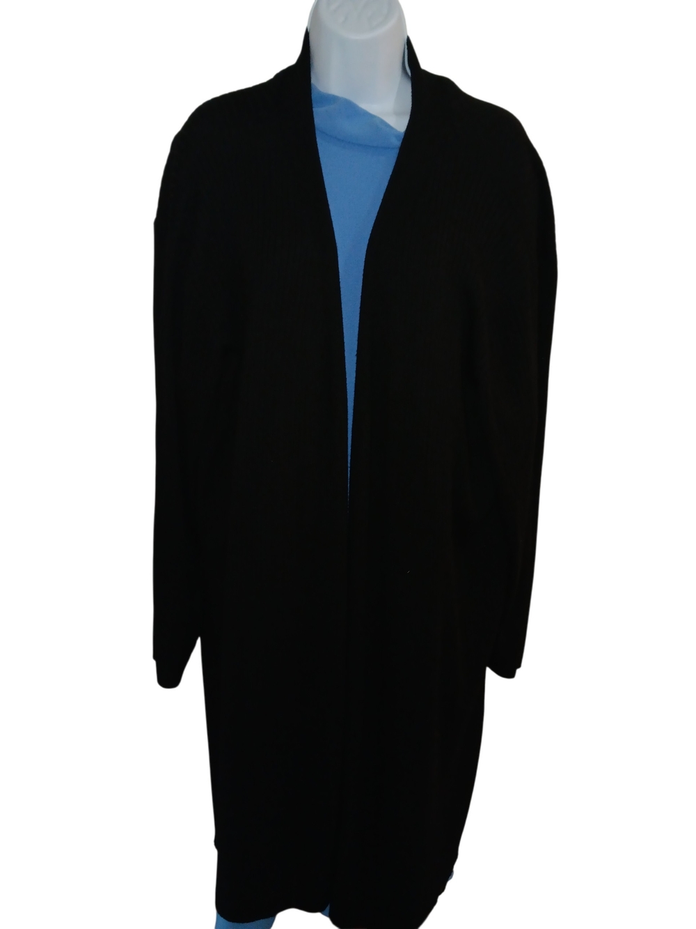 Black Open-Front Long Women’s Sweater